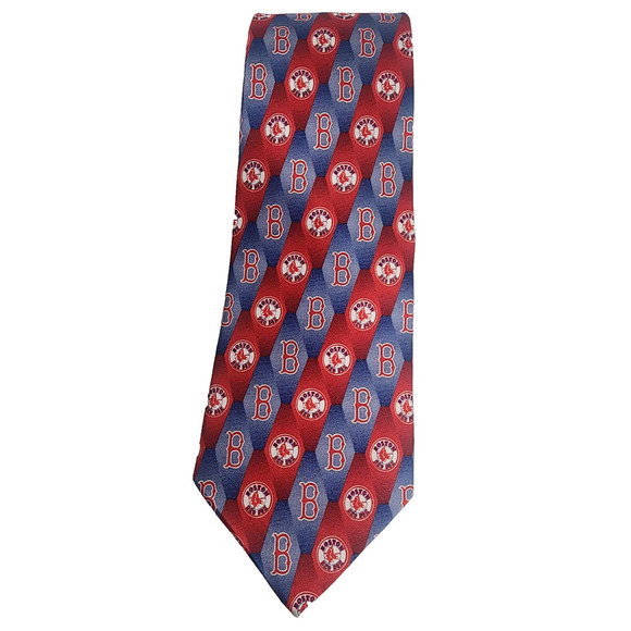 Eagles Wings Boston Red Sox Necktie Logo 100% Silk - NWT - Picture 5 of 5